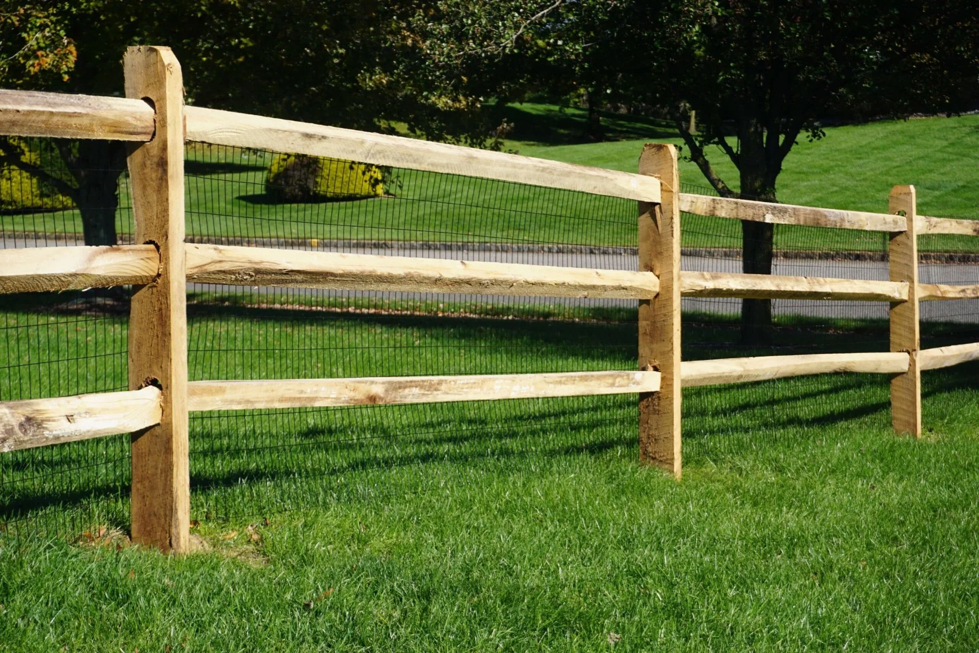 Split Rail Fence with Wire Mesh - Monroe, Michigan