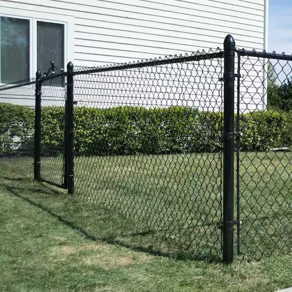 Black Chain Link Fence Installation - Trenton, Michigan