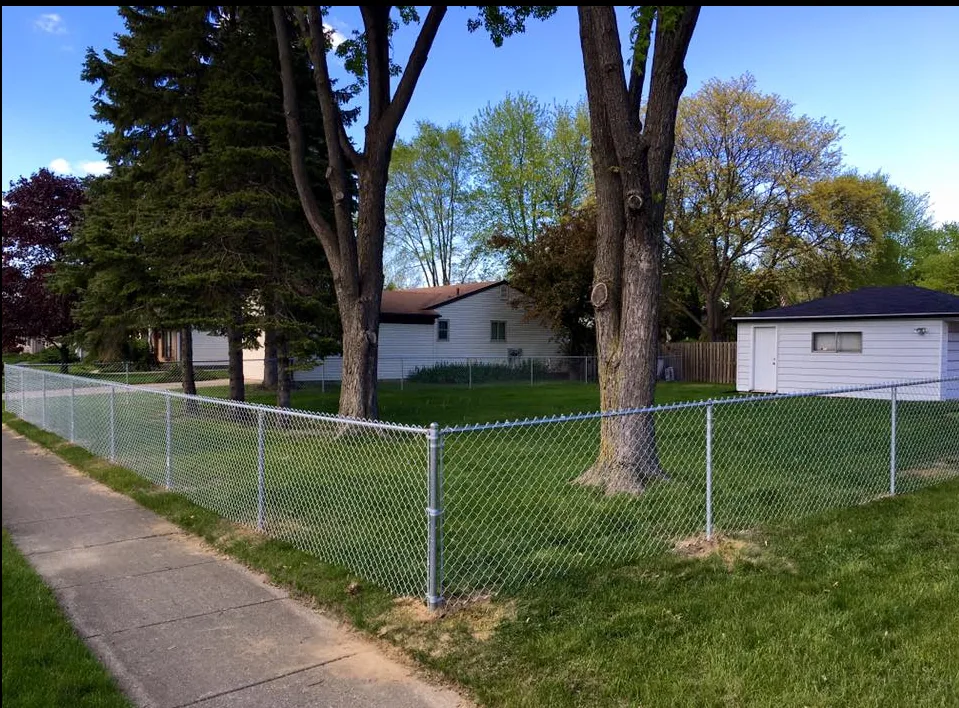 Galvanized Chain Link Fence Installation - Michigan