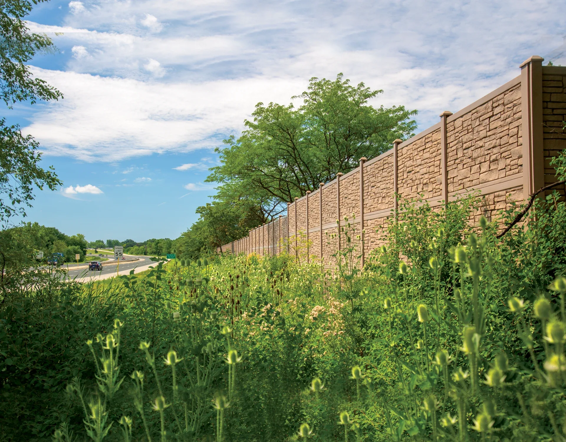 Commercial properties Composite Fence fence application