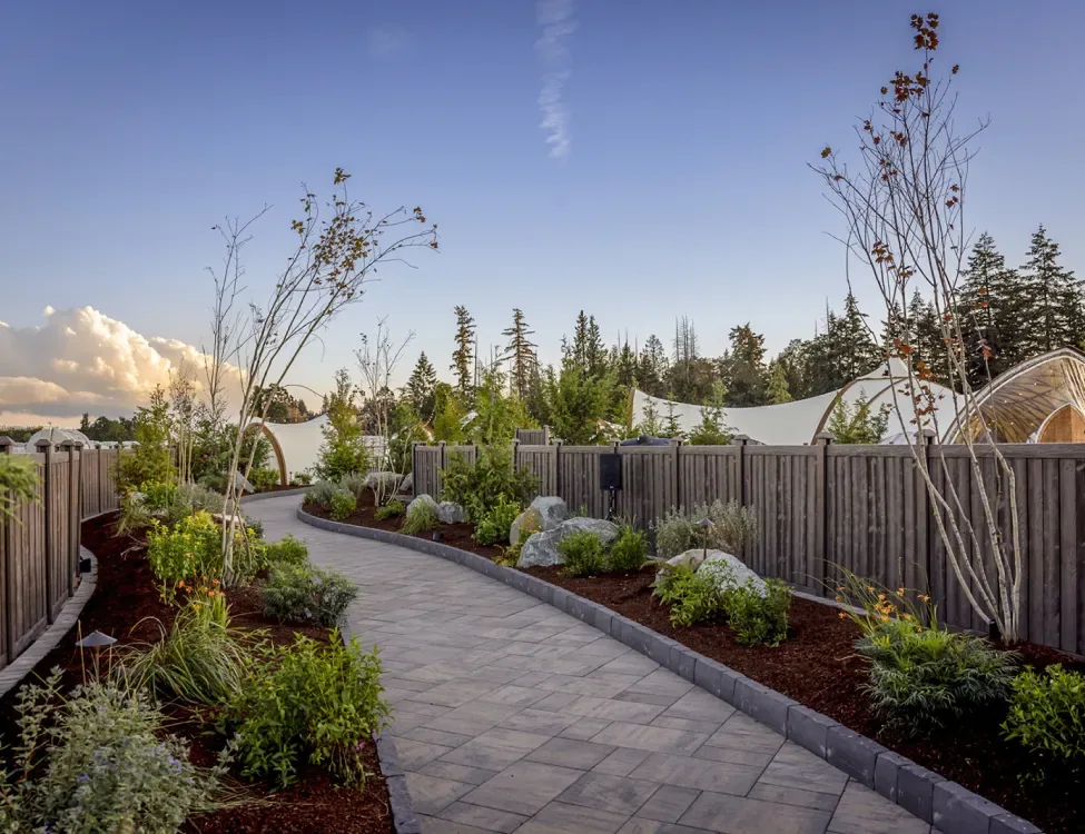Garden and walkway beautification Composite Fence fence application