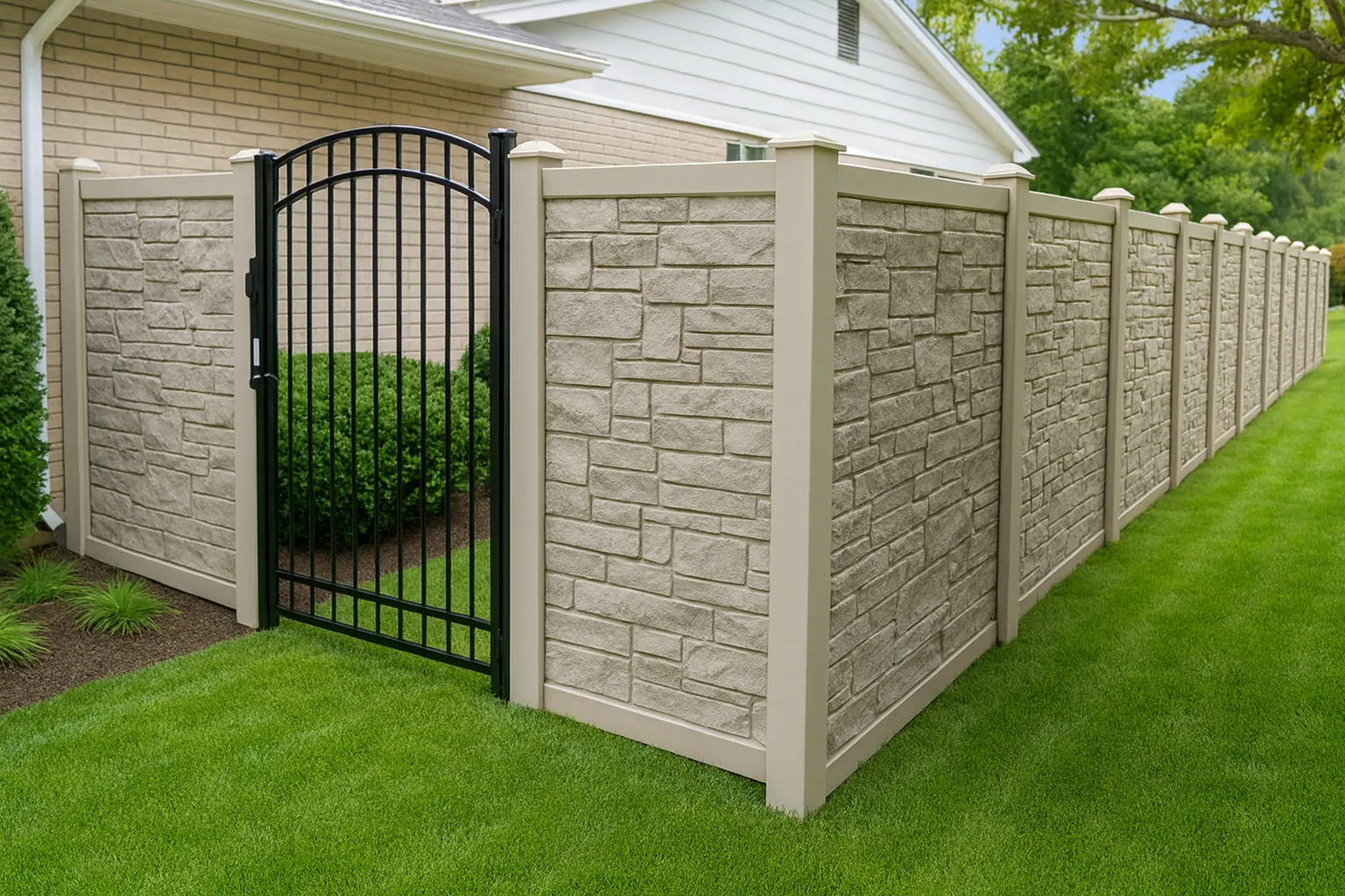 Bufftech Composite Wall Fence - Alleghany - Michigan