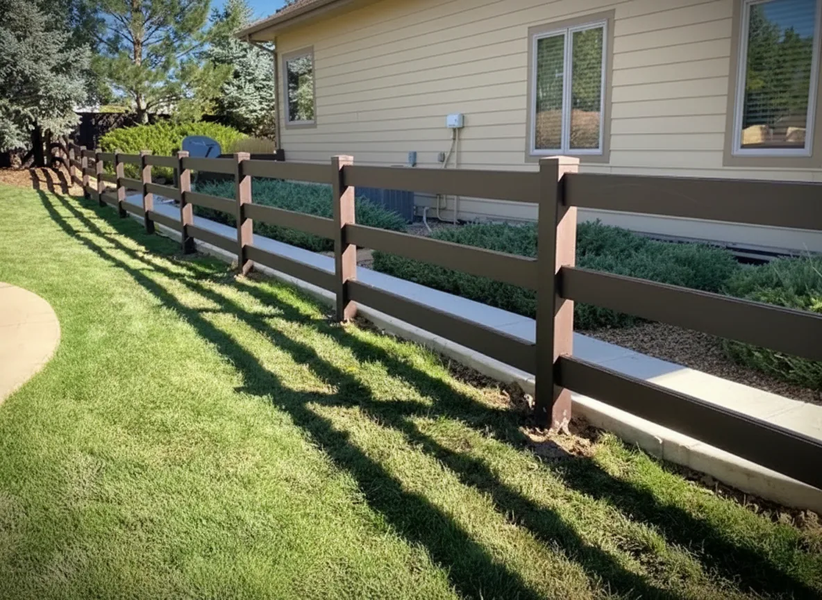 Composite split rail Composite Fence fence style