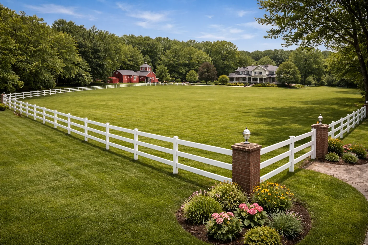 Property boundary definition Vinyl Fence fence application
