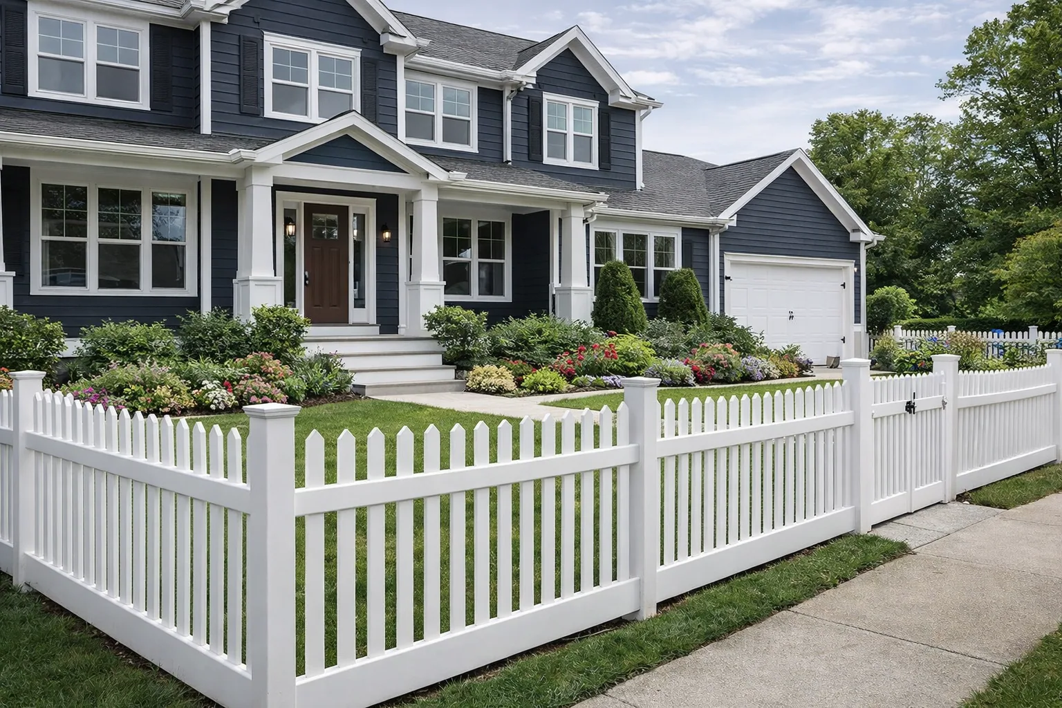 Decorative front yard borders Vinyl Fence fence application