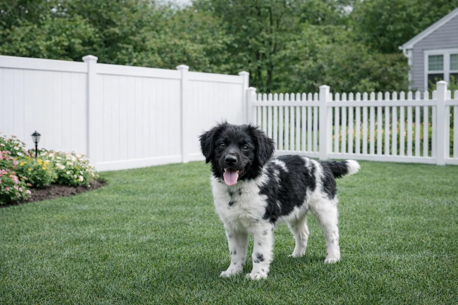 Pet containment Vinyl Fence fence application