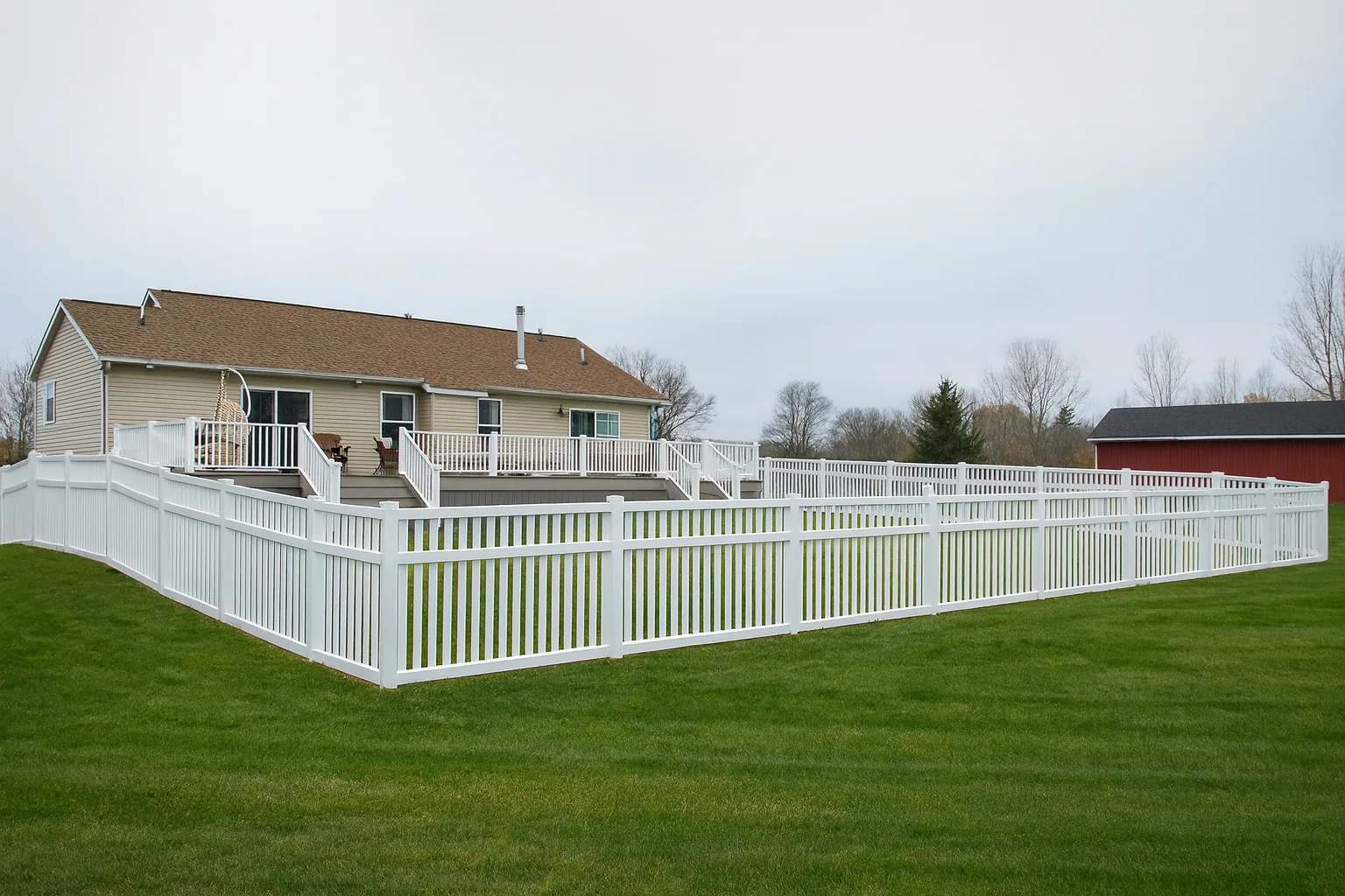 Vinyl Picket Fence Installation - Grosse Ile, Michigan