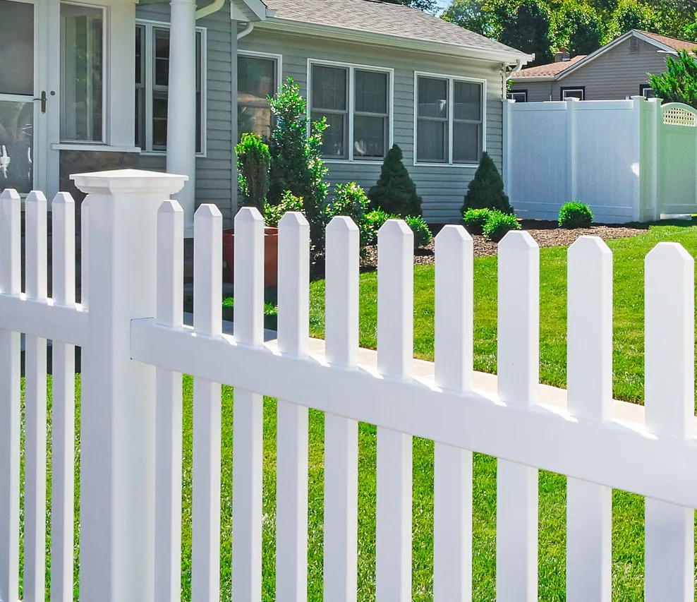 White Vinyl Picket Fence - Woodhaven, Michigan
