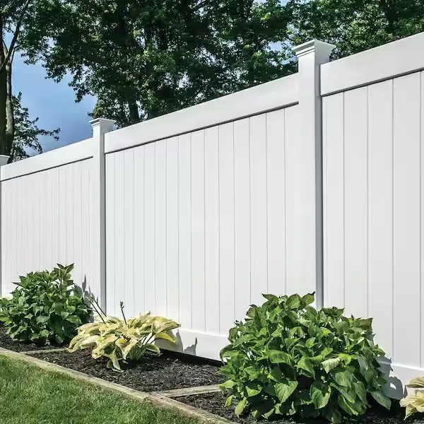 White Vinyl Privacy Fence - Newport, Michigan