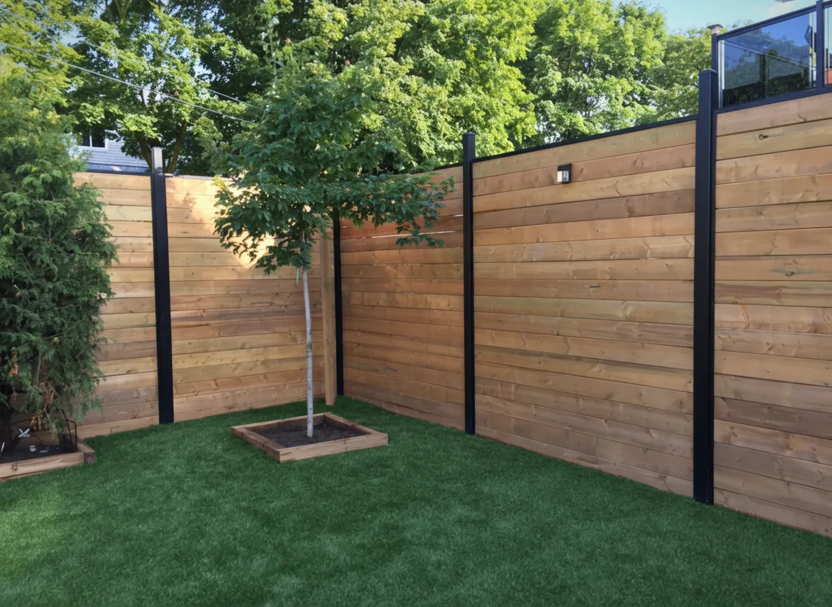 Horizontal wood privacy fence Wood Fence fence application
