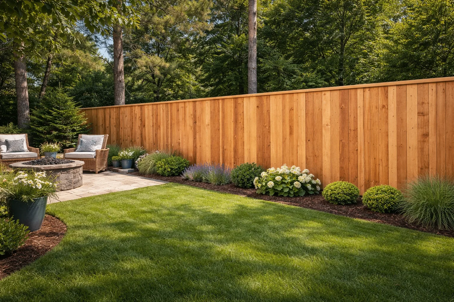 Flat Top Privacy Fence Wood Fence fence style