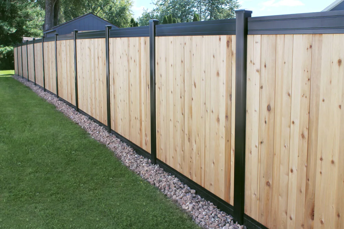 Designer Privacy Fence Installation - Two Tone - Taylor, Michigan