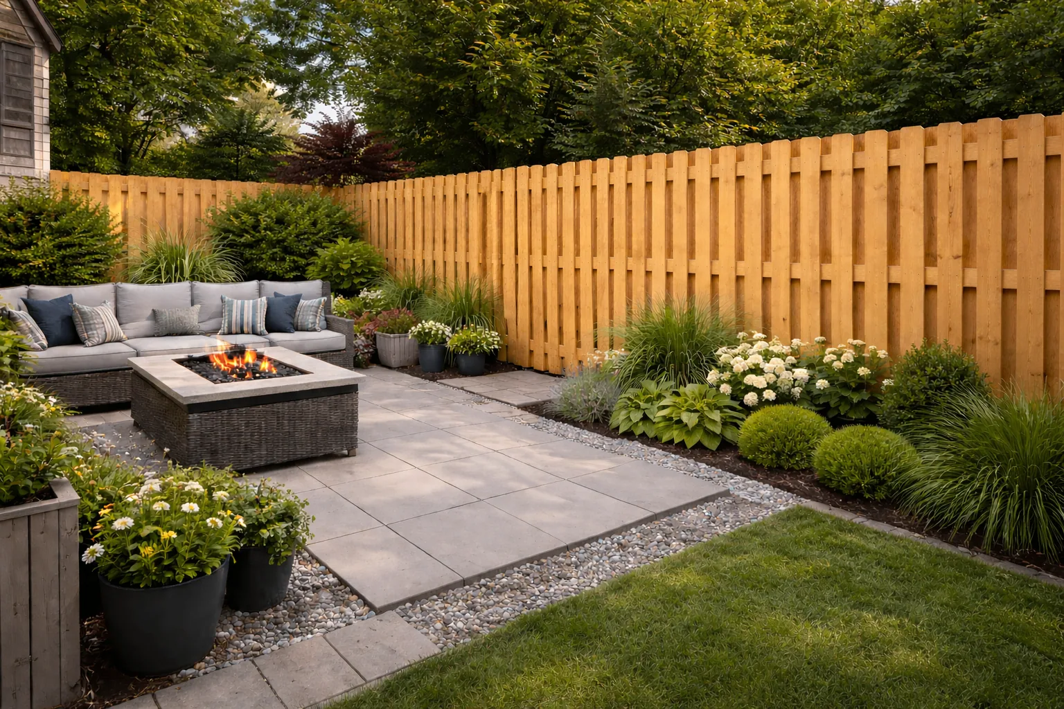 Shadowbox Wood Fence fence style